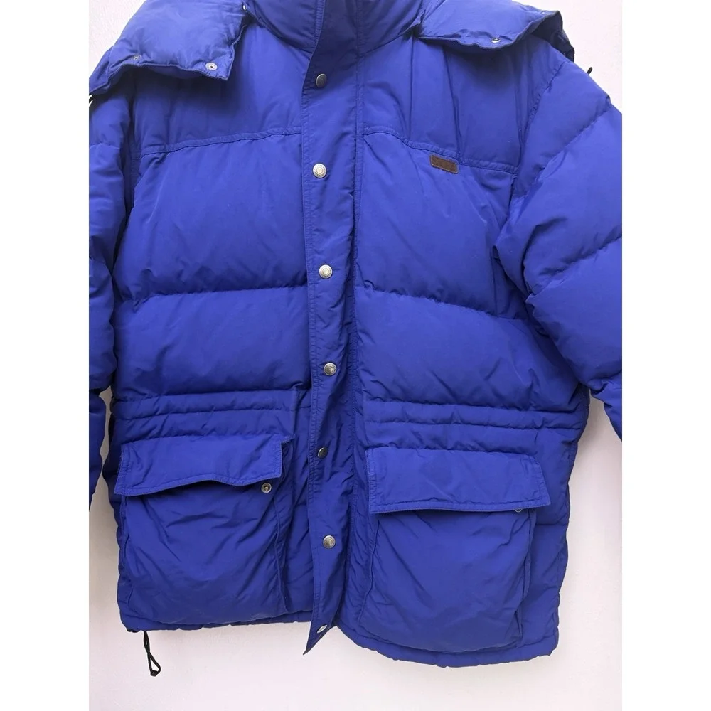 VTG Polo Ralph Lauren Men's Down Puffer Water‎ Resistant Ski Removable Hood L